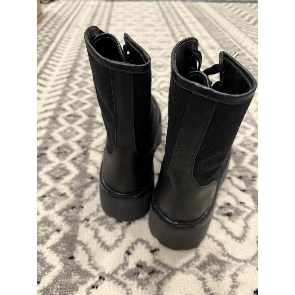 Grunge y2k Cecelia New York Chance Gold Chain black urban combat Boot women‎ 7.5 - Picture 6 of 6